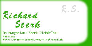 richard sterk business card